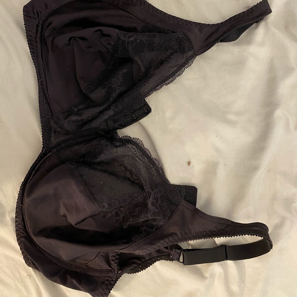 Vintage black lace bra